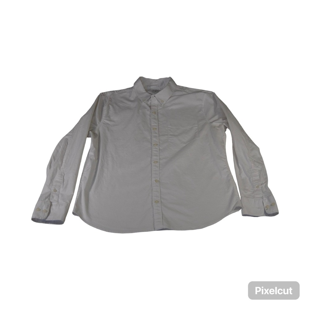 The Classic Shirt Mens Large Gray Cotton Stretch Office Slim Fit Button Down